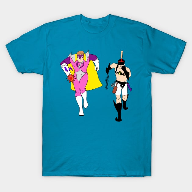 Orgazmo and Choda Boy! T-Shirt by Skinnymojo